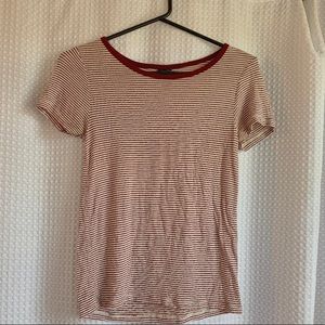 basic red striped top